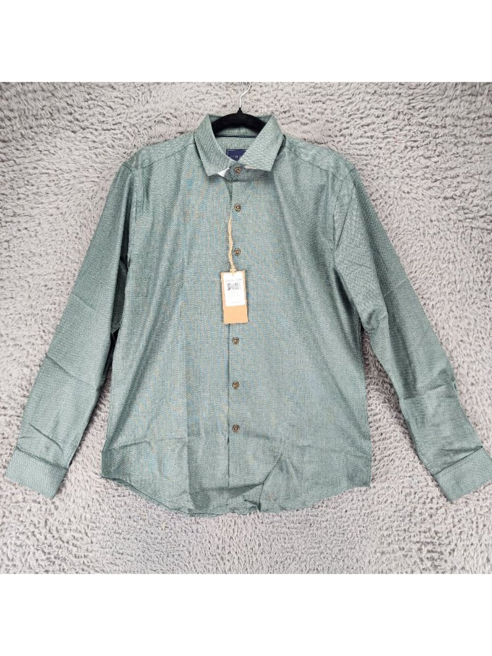Stitch Note Shirt Mens Small Green Long Sleeve Button Up *NWT*
